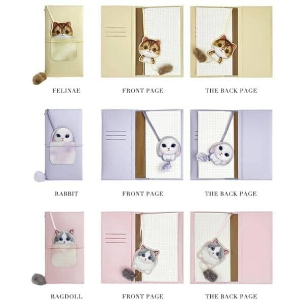 Big Eyed Pet σετ 2 σε 1 σημειωματάριο notebook + στυλό μωβ 6