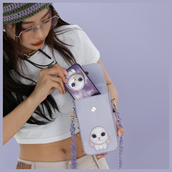 Big Eyed Pet τσάντα τηλεφώνου Nimmy 2.0 Κουνέλι μωβ 7