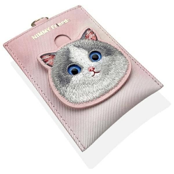 Big Eyed Pet Ζευγάρι 3 σε 1 τσάντα για τηλέφωνο + πορτοφόλι + θήκη για τοποθετητή ροζ 8