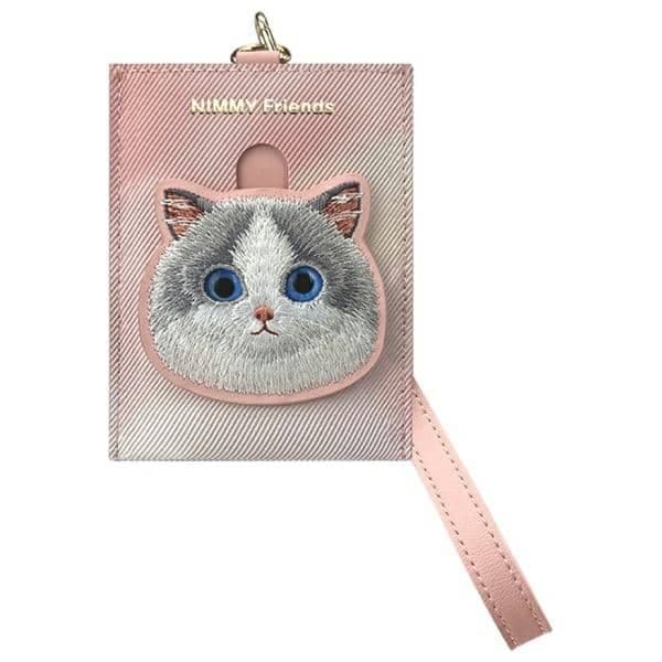 Big Eyed Pet Ζευγάρι 3 σε 1 τσάντα για τηλέφωνο + πορτοφόλι + θήκη για τοποθετητή ροζ 3