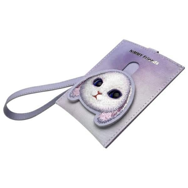 Big Eyed Pet Ζεύγος 3 σε 1 τσάντα για τηλέφωνο + πορτοφόλι + θήκη για τοποθετητή μωβ 7
