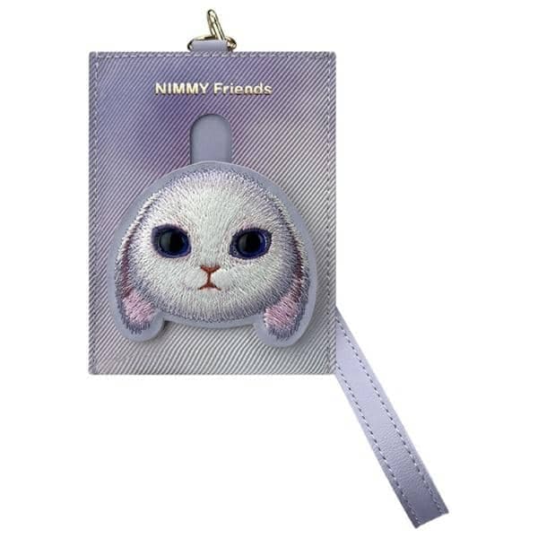 Big Eyed Pet Ζεύγος 3 σε 1 τσάντα για τηλέφωνο + πορτοφόλι + θήκη για τοποθετητή μωβ 3