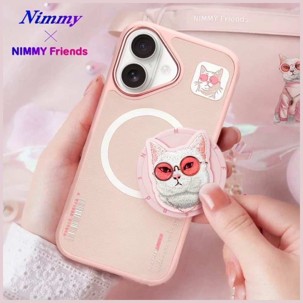 Nimmy - Glasses Cool Cat MagSafe - Apple iPhone 16 - Ροζ 16