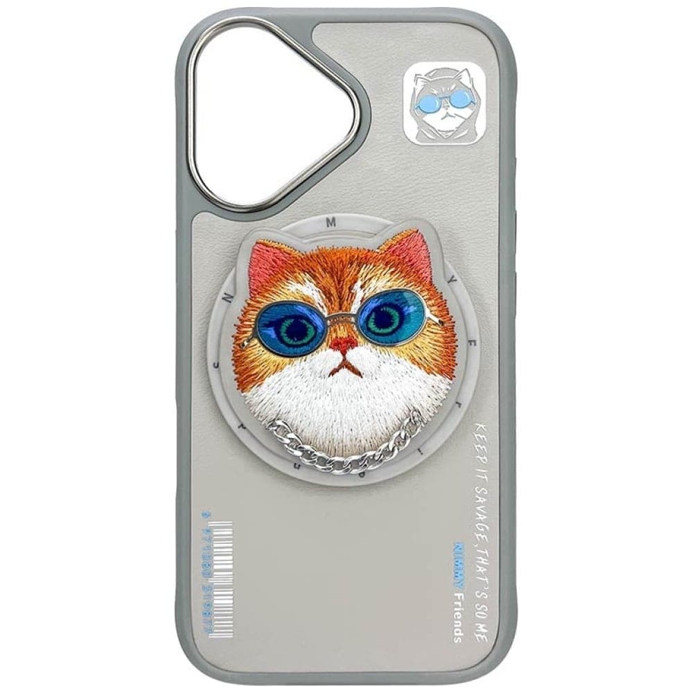 Nimmy Glasses Cool Cat MagSafe - θήκη για Apple iPhone 16 - Γκρι 2