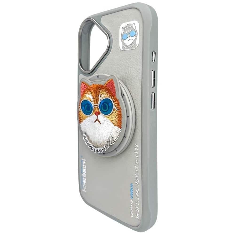 Nimmy Glasses Cool Cat MagSafe - θήκη για Apple iPhone 16 - Γκρι 4