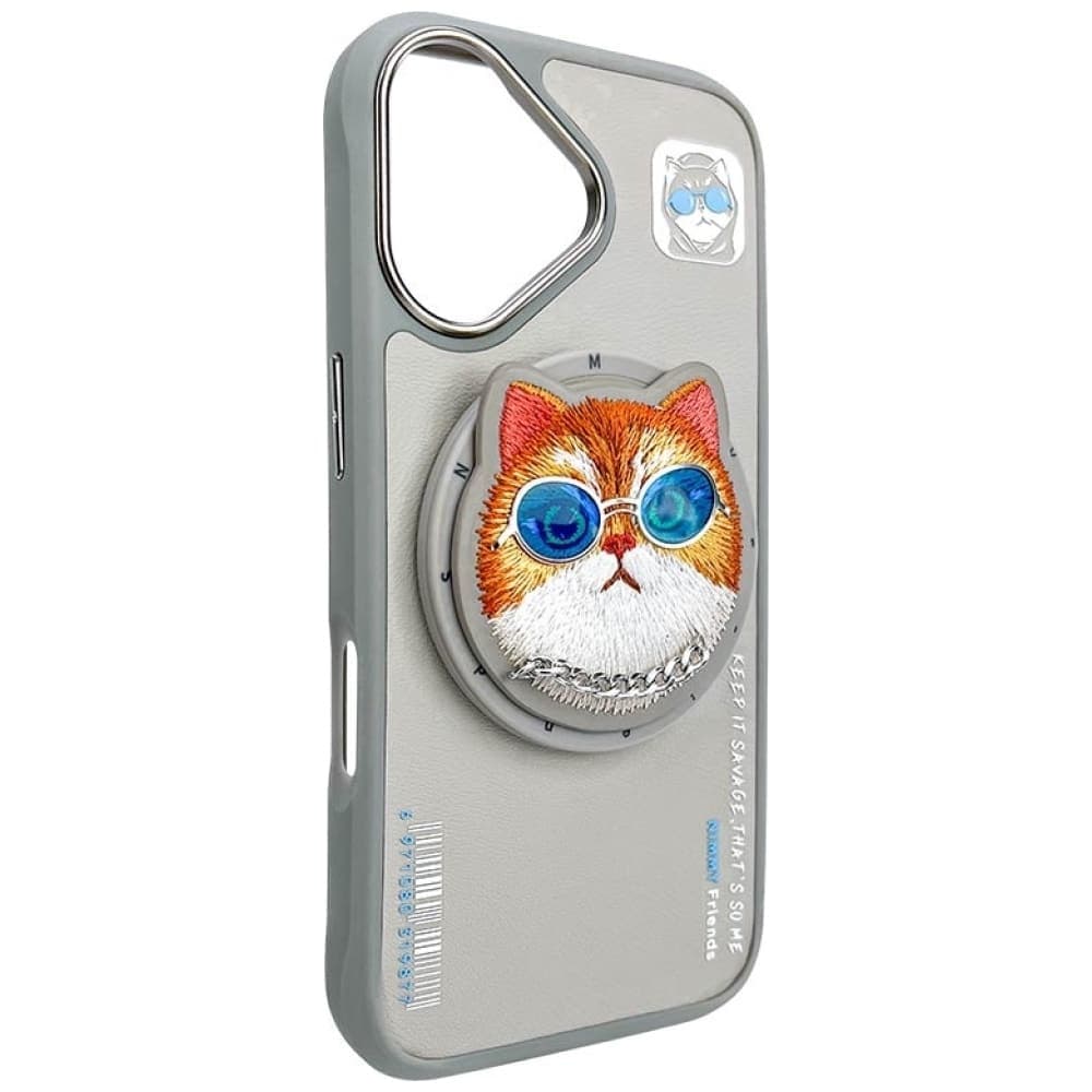Nimmy Glasses Cool Cat MagSafe - θήκη για Apple iPhone 16 - Γκρι 5
