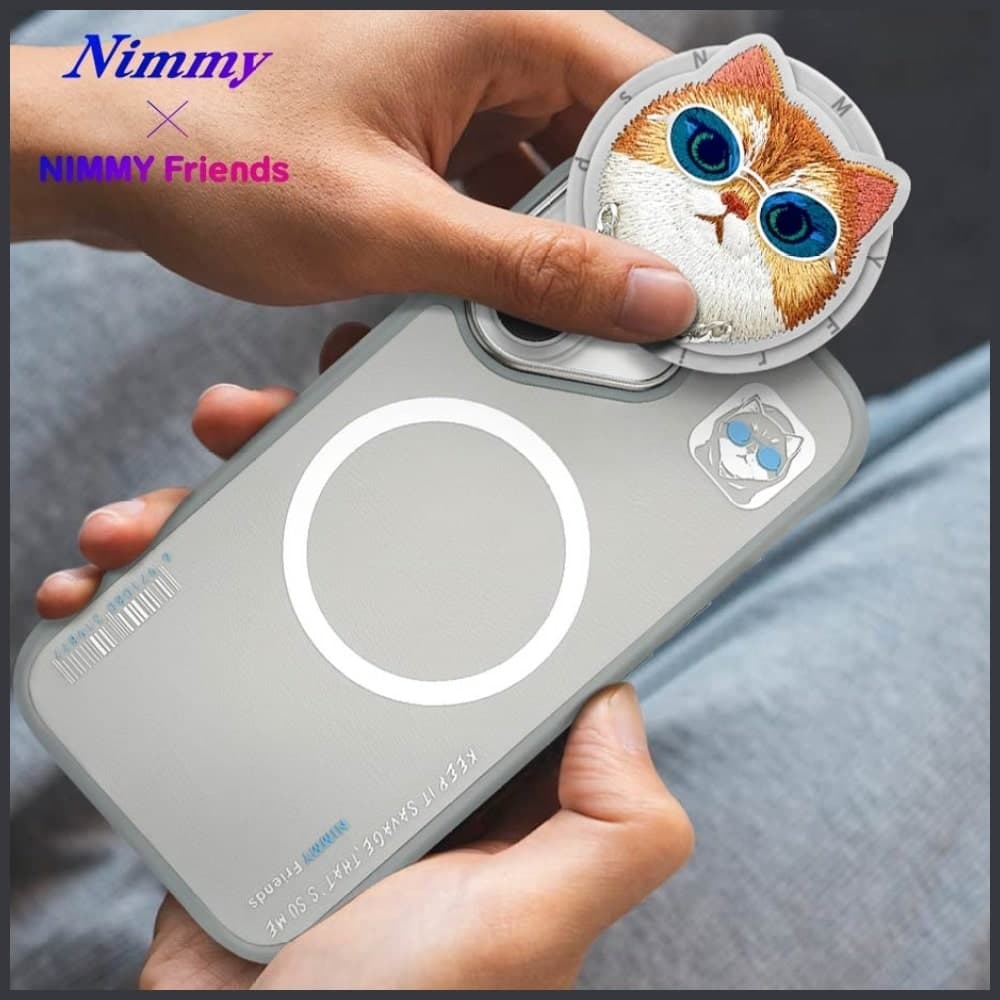 Nimmy Glasses Cool Cat MagSafe - θήκη για Apple iPhone 16 - Γκρι 16