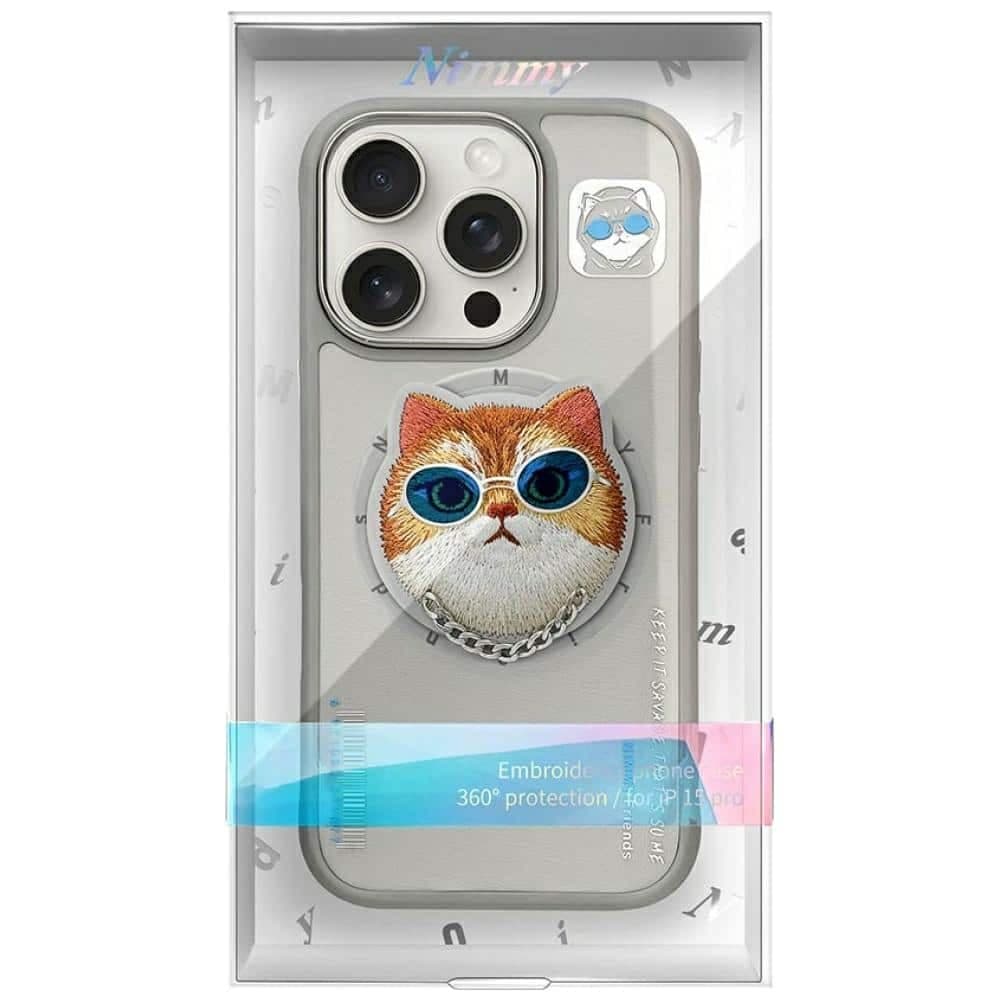 Nimmy Glasses Cool Cat MagSafe - θήκη για Apple iPhone 16 Pro Max - Γκρι 10