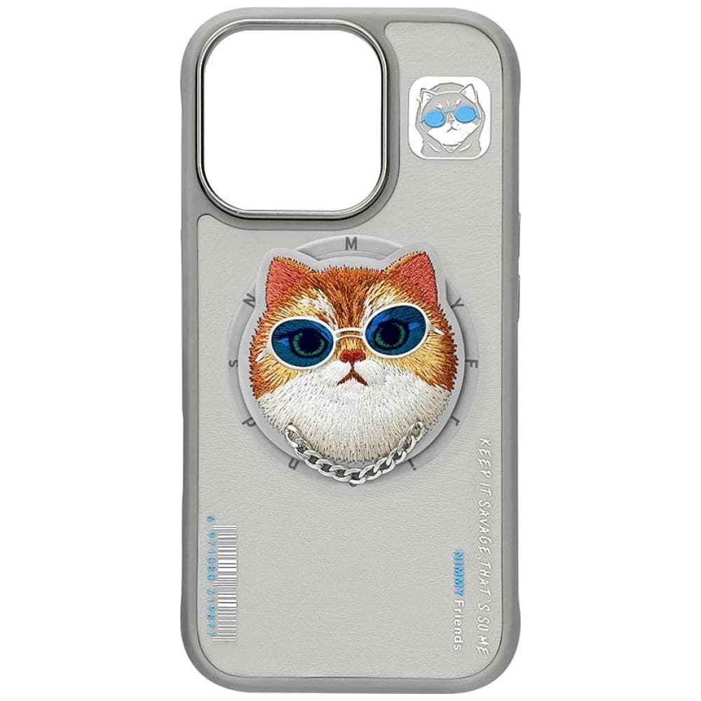Nimmy Glasses Cool Cat MagSafe - θήκη για Apple iPhone 16 Pro Max - Γκρι 6