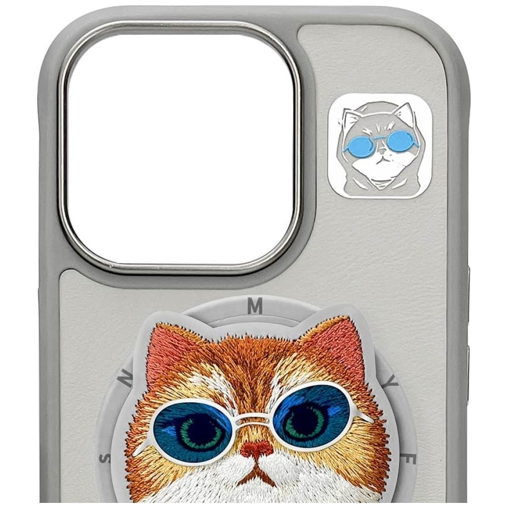 Nimmy Glasses Cool Cat MagSafe - θήκη για Apple iPhone 16 Pro Max - Γκρι 7