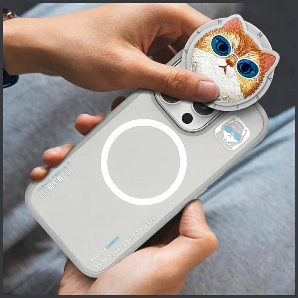 Nimmy Glasses Cool Cat MagSafe - θήκη για Apple iPhone 16 Pro Max - Γκρι 9