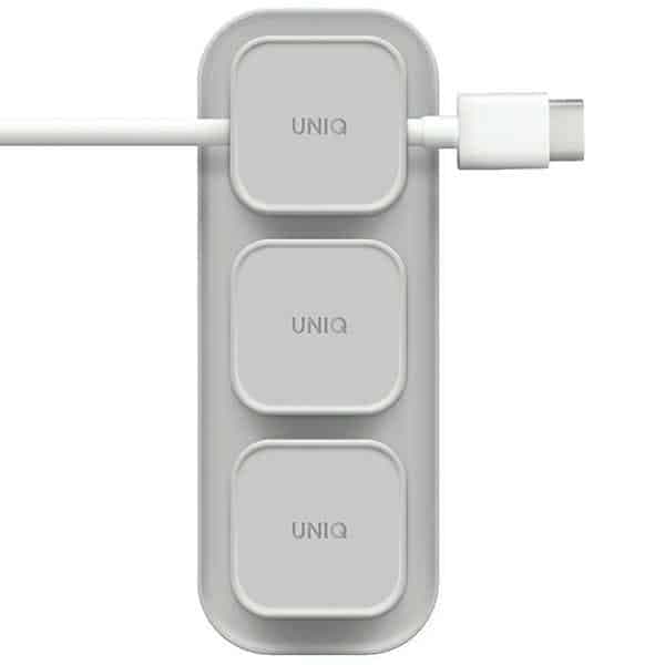UNIQ Pod Mag μαγνητικός οργανωτής καλωδίων + βάση γκρι/γκρι κιμωλίας