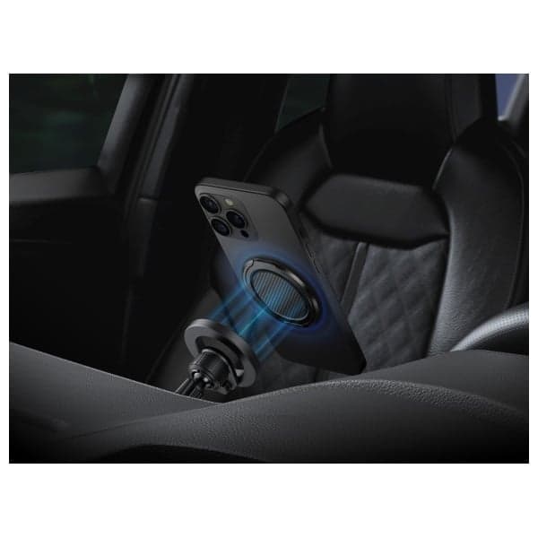 UNIQ Gripfit Premium 360 Magnetic Mount&Kickstand μαγνητική βάση μαύρη/carbon μαύρο 3