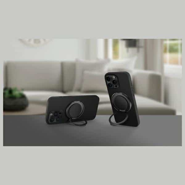 UNIQ Gripfit Premium 360 Magnetic Mount&Kickstand μαγνητική βάση μαύρη/carbon μαύρο 4