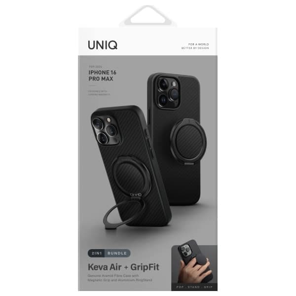UNIQ Keva - θήκη για Apple iPhone 16 Pro Max - Μαύρο 2