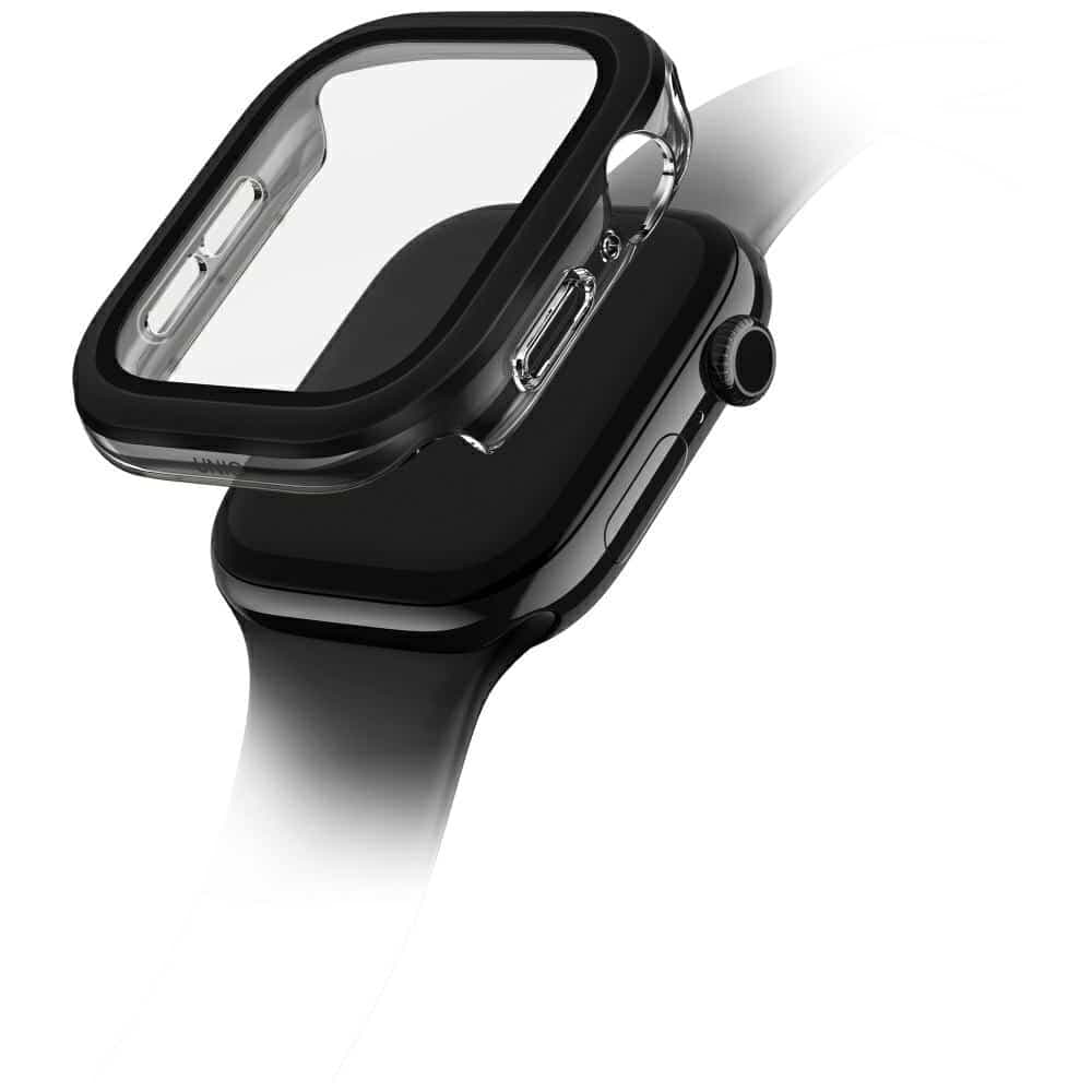 UNIQ Voute θήκη για Apple Watch Series 10 46mm tempered glass μαύρο