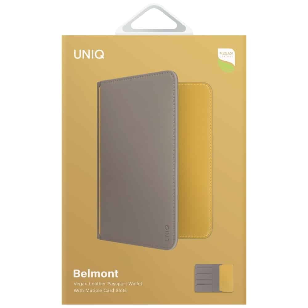 UNIQ θήκη διαβατηρίου με μπλοκάρισμα RFID γκρι-κίτρινο 6
