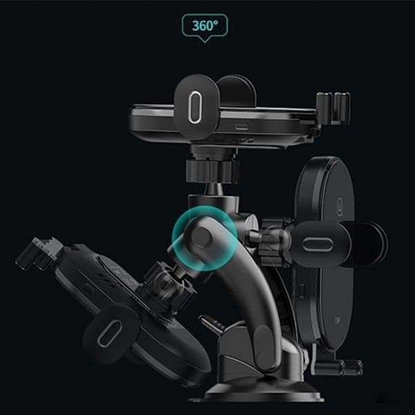 USAMS Αυτόματος ασύρματος φορτιστής US-CD131 15W για παρμπρίζ/ταμπλό μαύρος 3