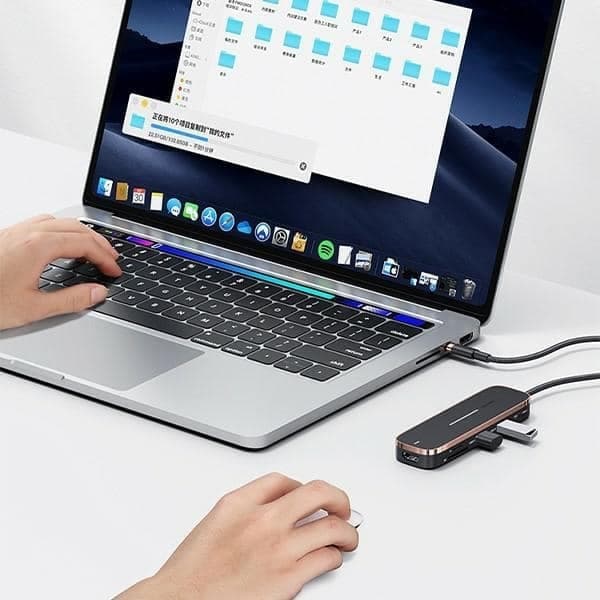 USAMS αντάπτορας HUB 3xUSB + USB-C + HDMI μαύρος 3