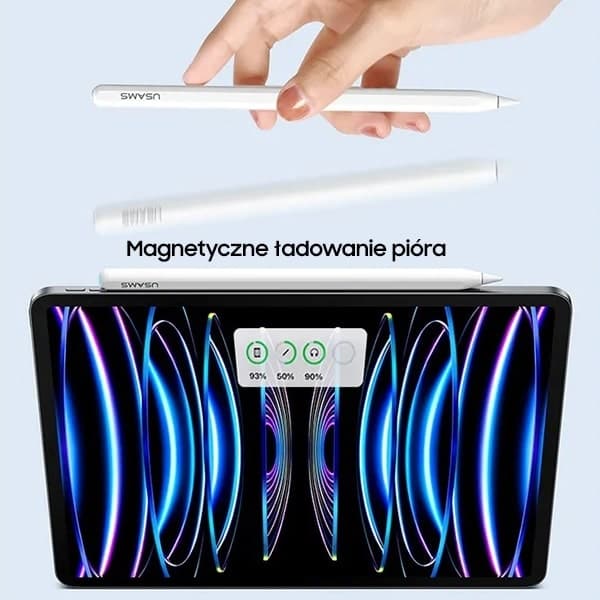 USAMS μαγνητική γραφίδα Active Touch Sensitive Pen λευκή/white ZB254DRB01 (US-ZB254) 3