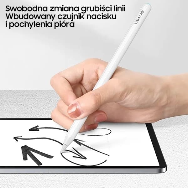 USAMS μαγνητική γραφίδα Active Touch Sensitive Pen λευκή/white ZB254DRB01 (US-ZB254) 5