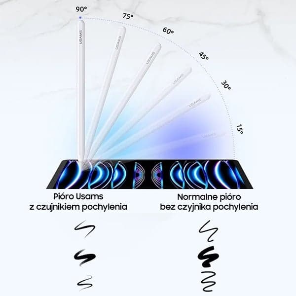 USAMS μαγνητική γραφίδα Active Touch Sensitive Pen λευκή/white ZB254DRB01 (US-ZB254) 6