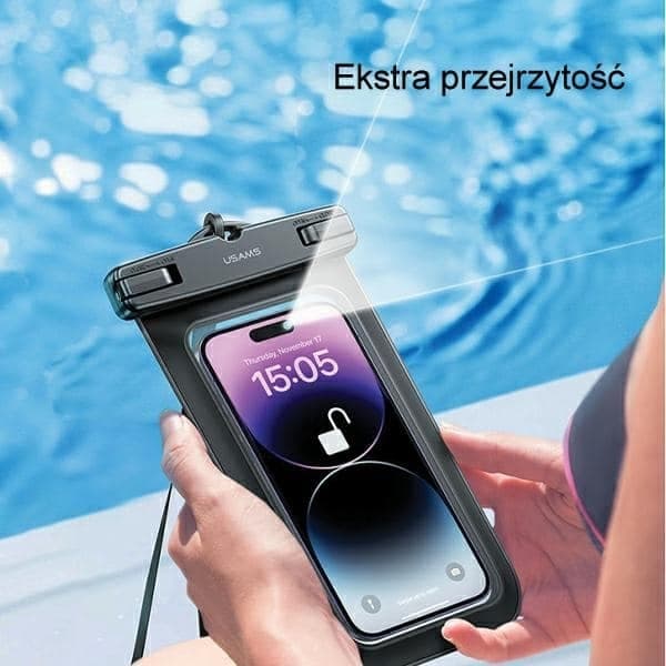 USAMS αδιάβροχη θήκη 6.7" IP68 μαύρη/black FSD1201 (US-YD012) 4