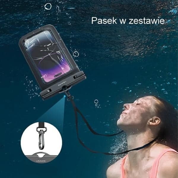 USAMS αδιάβροχη θήκη 6.7" IP68 μαύρη/black FSD1201 (US-YD012) 5