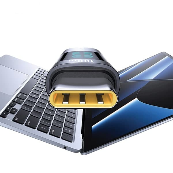 USAMS αντάπτορας AU18 USB-C - USB-C ψηφιακή οθόνη 100W ατσάλι/αλουμίνιο 5