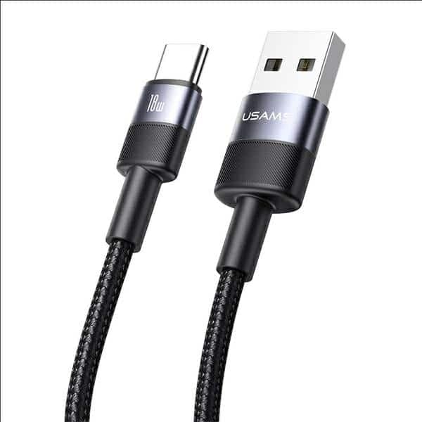 USAMS σετ καλωδίων USB σε USB-C 3A 1.2m γρήγορης φόρτισης ατσάλινο/οξειδωμένο 30 τεμ. SJ718ZJ01 (US-SJ718) 2
