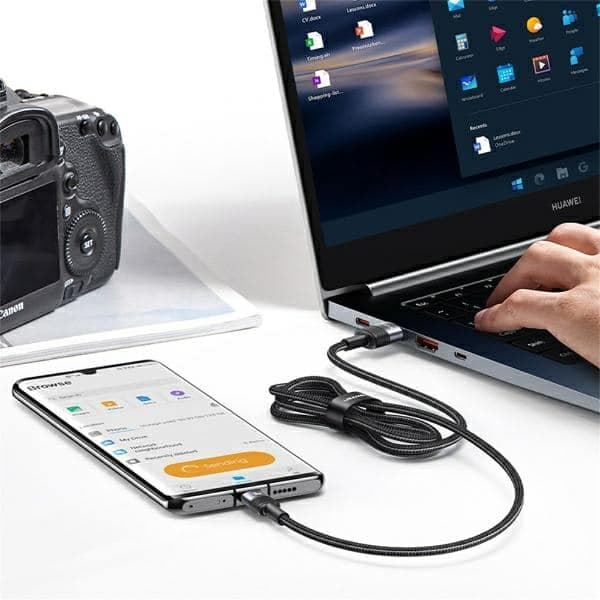 USAMS σετ καλωδίων USB σε USB-C 3A 1.2m γρήγορης φόρτισης ατσάλινο/οξειδωμένο 30 τεμ. SJ718ZJ01 (US-SJ718) 6