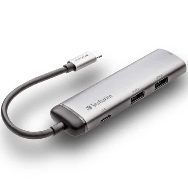 Verbatim Adapter Hub USB-C - USB-C/ 2xUSB-A 3.0/HDMI αλουμινίου/αλουμινίου 49140 2