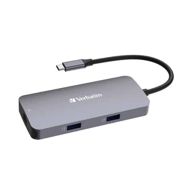 Verbatim αντάπτορας hub USB-C - HDMI/USB-C /Eternet/2xUSB-A 3.0 αλουμινίου 2