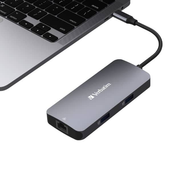 Verbatim αντάπτορας hub USB-C - HDMI/USB-C /Eternet/2xUSB-A 3.0 αλουμινίου 4