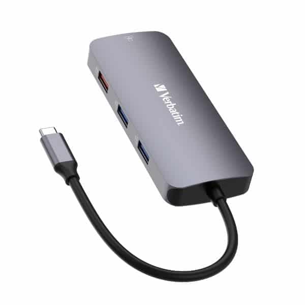 Verbatim αντάπτορας Hub USB-C - HDMI/ 3xUSB-A/SD/microSD/2xUSB-C/Eternet αλουμινίου 2