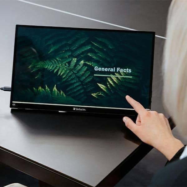 Verbatim φορητή οθόνη αφής 15.6" Ultra HD 4K μαύρη 7
