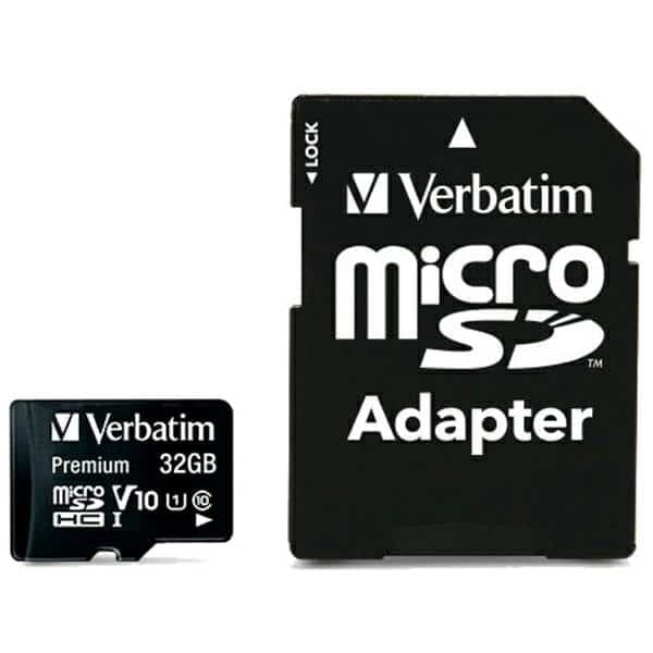 Verbatim Κάρτα microSDHC 32GB V10 + αντάπτορας μαύρος