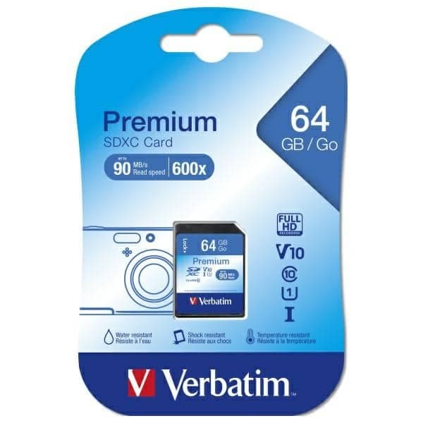 Verbatim Κάρτα Premium U1 SDXC 64GB V10 μαύρο/black 44024 4