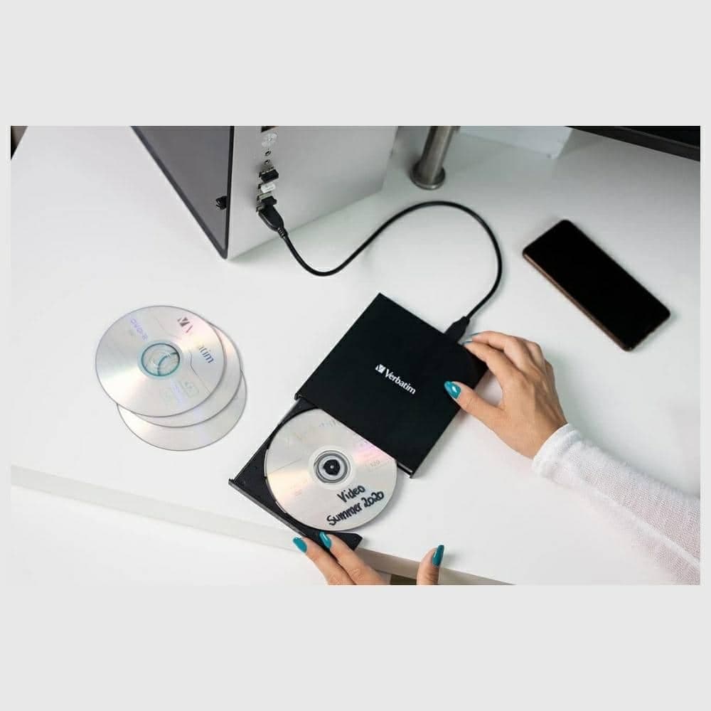 Verbatim εξωτερικός εγγραφέας Slimline CD/DVD USB2.0 μαύρος 3