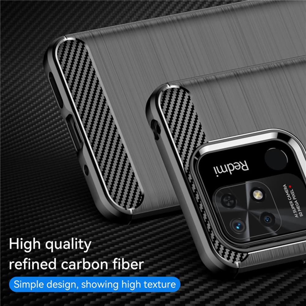 Techsuit Carbon Silicone - θήκη για Xiaomi Redmi 10C - Μαύρο 6
