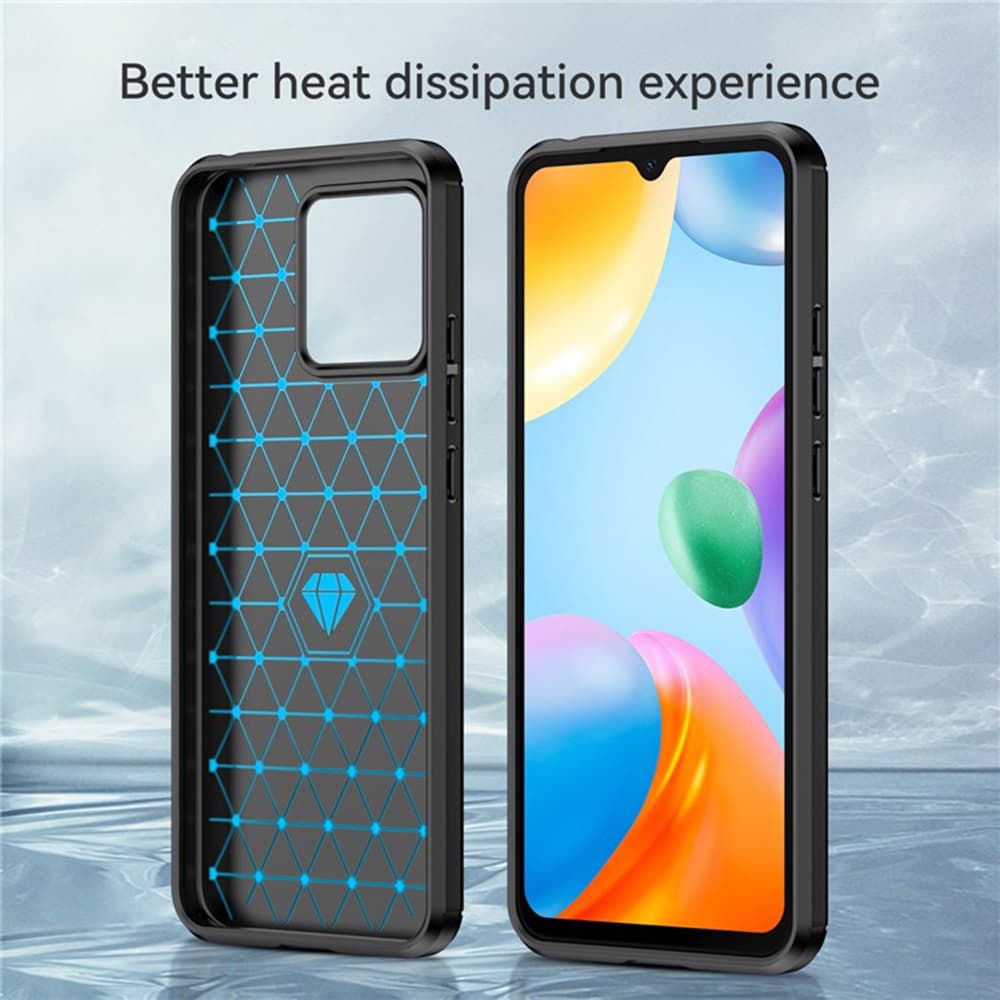 Techsuit Carbon Silicone - θήκη για Xiaomi Redmi 10C - Μαύρο 7