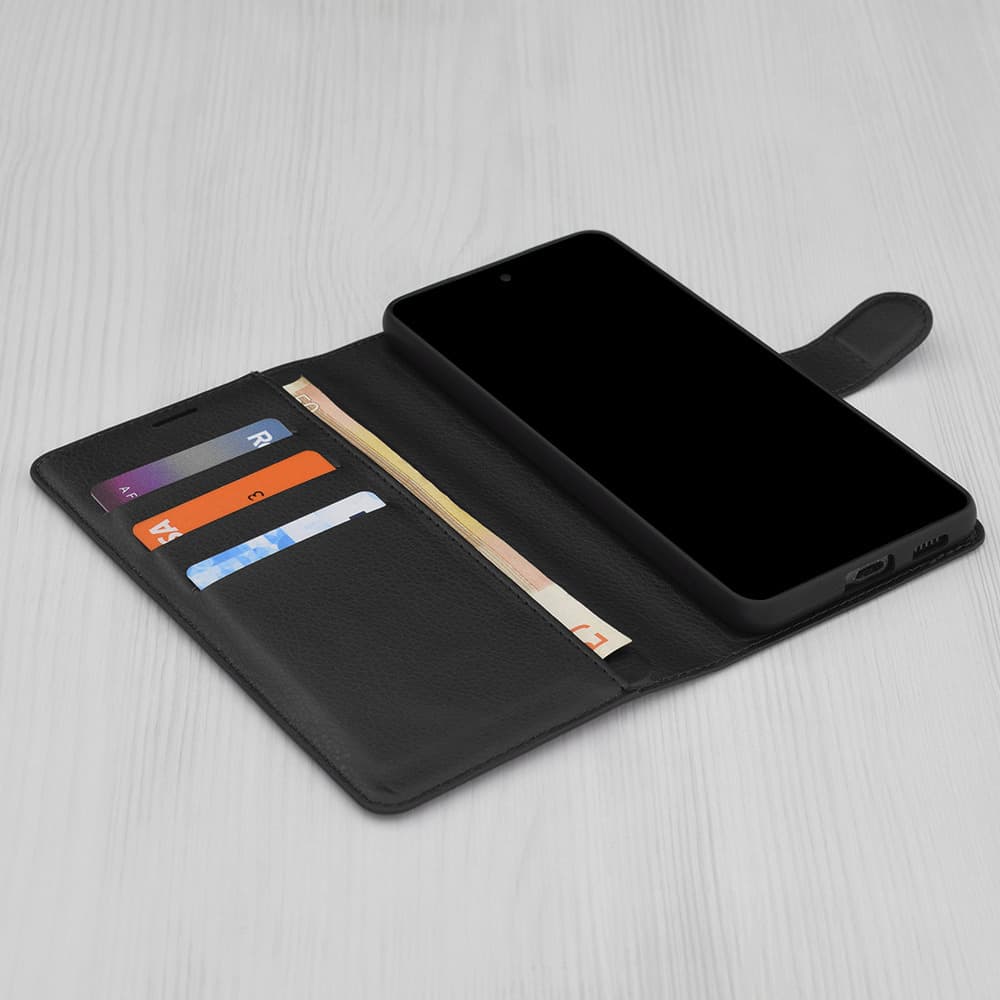 Techsuit Leather Folio - θήκη για Xiaomi Redmi 14C - Μαύρο 3