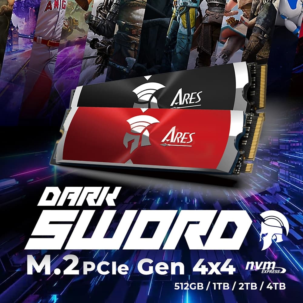 Dato - Εσωτερικός Σκληρός Δίσκος SSD Ares Dark Sword (ARSDSR-8TB) - PCIe Gen4x4, 8TB, Έως 7200MB/s, Notebook, PS5 - Κόκκινο 4