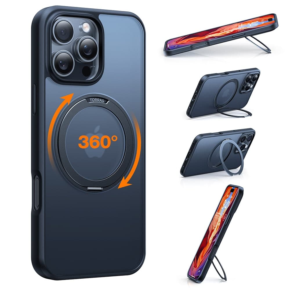 Torras Ostand Pro Series - θήκη για Apple iPhone 16 Pro Max - Μαύρο 5