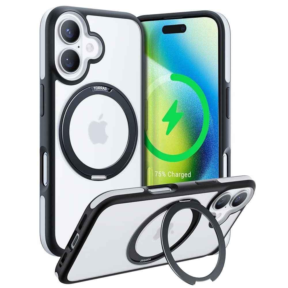 Torras Ostand R Fusion - θήκη για Apple iPhone 16 - Μαύρο