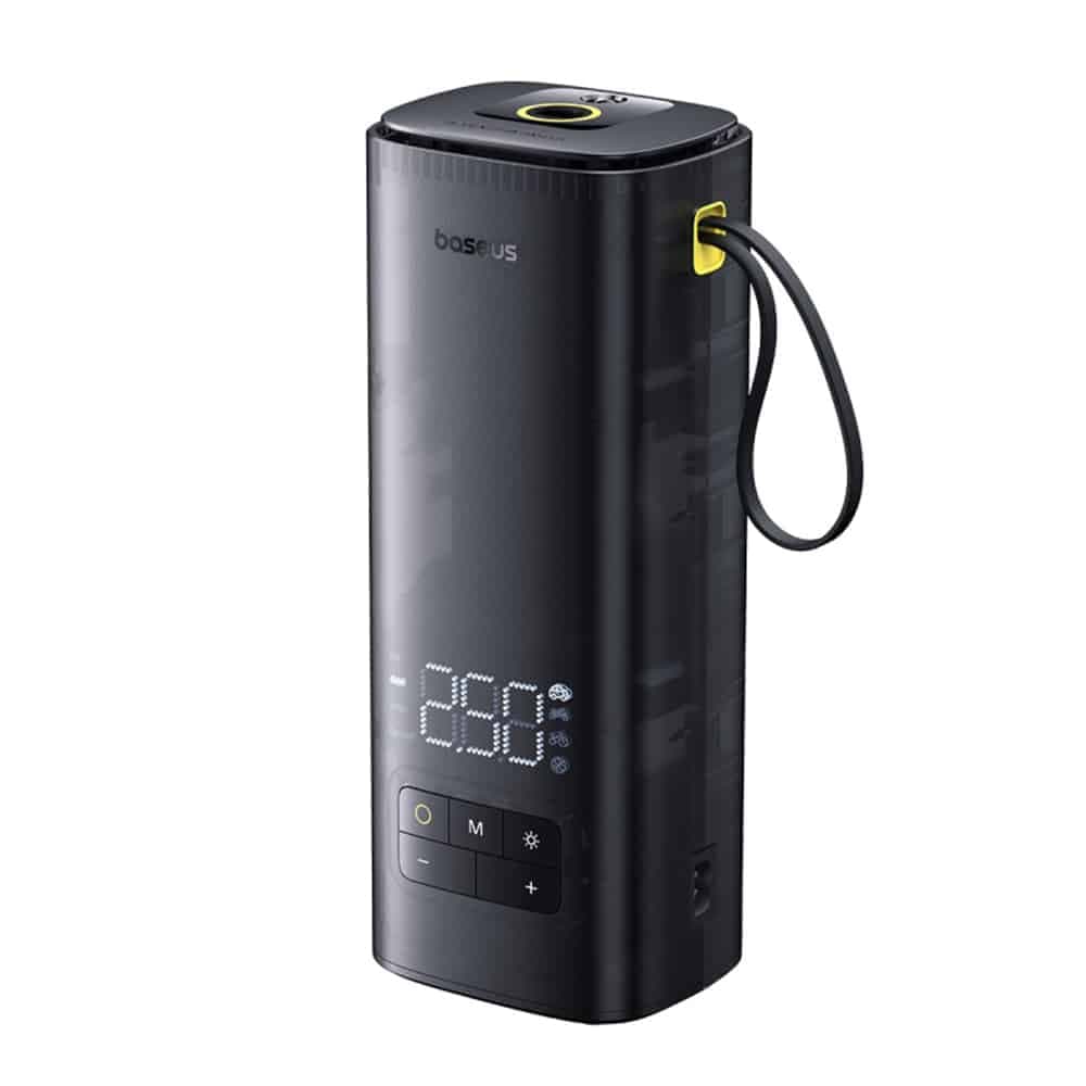 Baseus - Συμπιεστής Αυτοκινήτου Mega Series (C11123202111-00) - Διπλός Κύλινδρος, Ψηφιακή Οθόνη LED, Ταχύτερος Φουσκωτής - Μαύρο