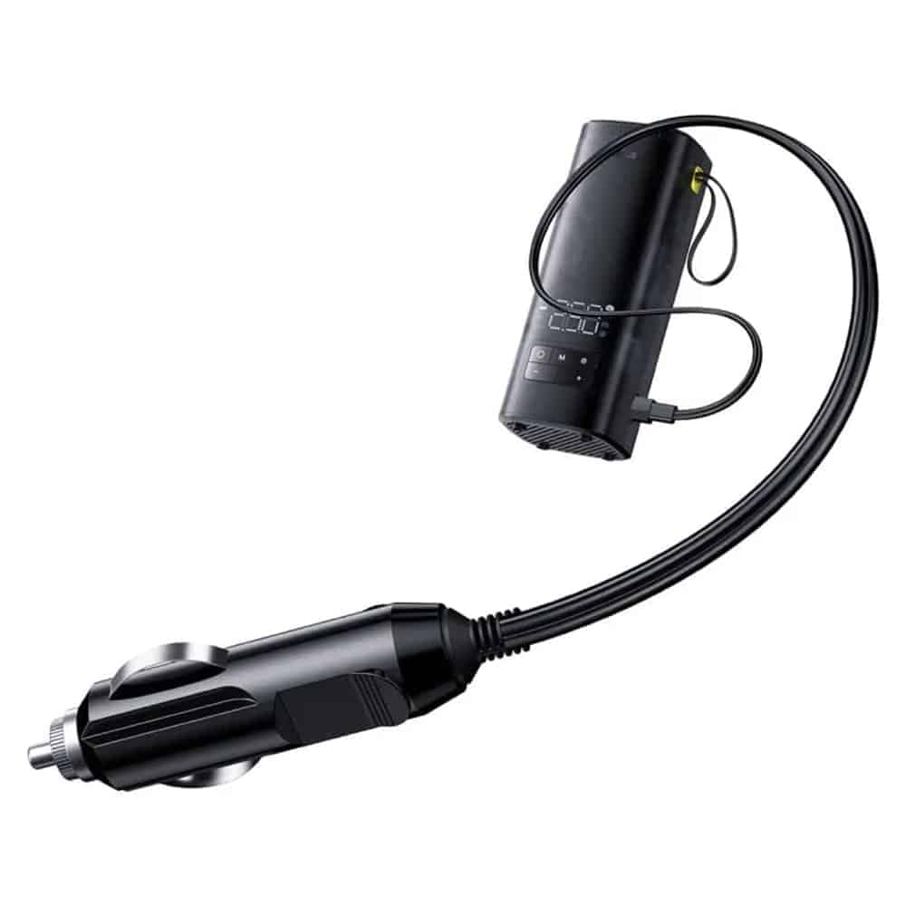 Baseus - Συμπιεστής Αυτοκινήτου Mega Series (C11123202111-00) - Διπλός Κύλινδρος, Ψηφιακή Οθόνη LED, Ταχύτερος Φουσκωτής - Μαύρο 2