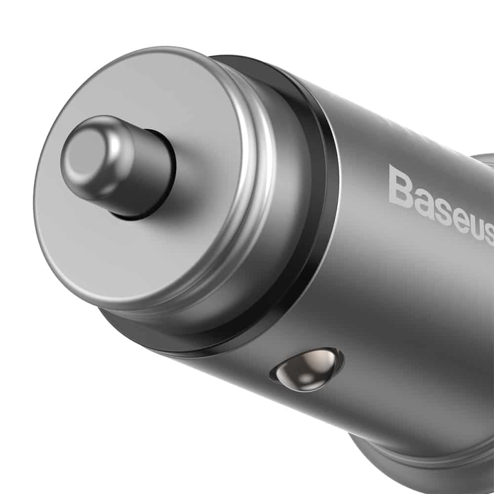 Baseus - Φορτιστής Αυτοκινήτου Κυκλικός Μεταλλικός (CCALL-BS0S) - Type-C, USB, PPS 30W, Multi Protocol - Ασημί 2