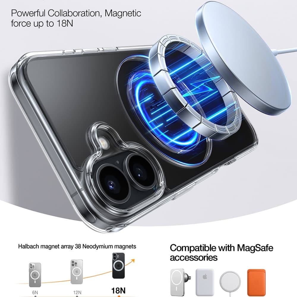 Torras Ostand Pro Series - θήκη για Apple iPhone 16 - Διάφανο 6