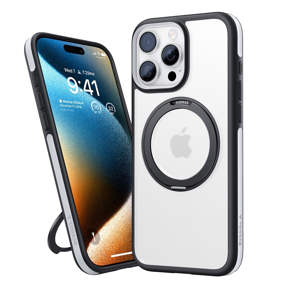 Torras Ostand R Fusion - θήκη για Apple iPhone 16 Pro - Μαύρο 3